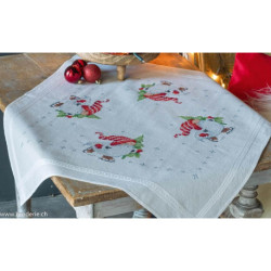 Vervaco, kit imprimé nappe Lutins dans la neige (PN0198673)