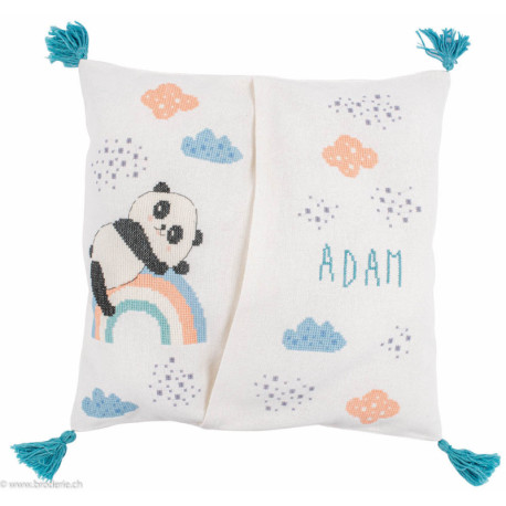 Vervaco, Kit imprimé sac de pyjama Panda et arc-en-ciel (PN0196349)