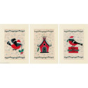 Vervaco, kit lot de 3 cartes de voeux Oiseau et maison de Noël (PN0165028)