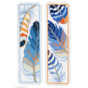 Vervaco, kit marque-page Plumes bleues lot de 2 (PN0170379)