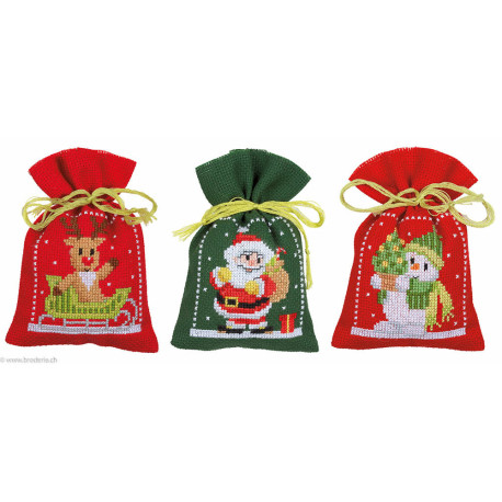 Vervaco, kit sachet Noël lot de 3 (PN0172635)