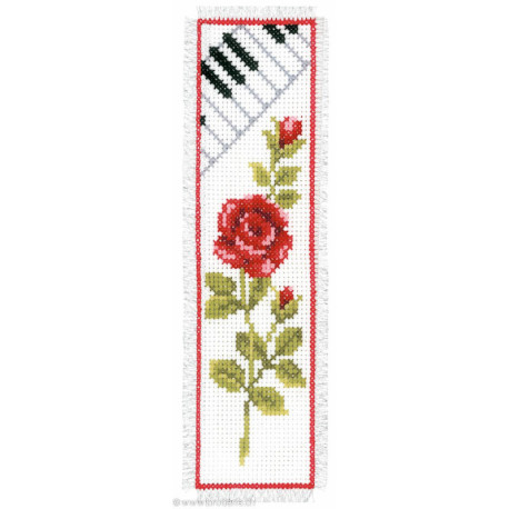 Vervaco, kit signet Rose rouge et piano (PN0003136)