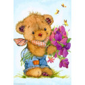 Collection d'Art, kit diamant Teddy bear with a bunch (CADE7050)