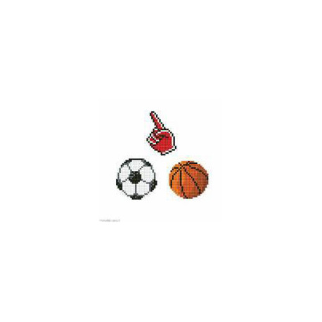 Diamond Dotz, kit Dotzies 3 stickers Foot et Basket (DTZ12026)