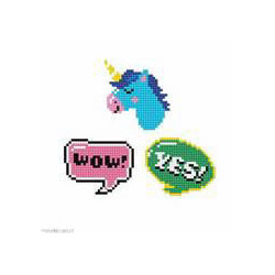 Diamond Dotz, kit Dotzies 3 stickers Licorne (DTZ12020)