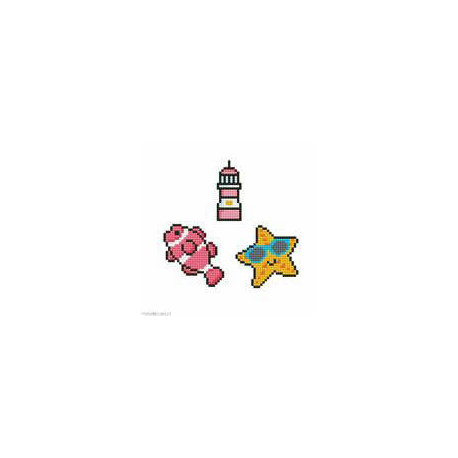 Diamond Dotz, kit Dotzies 3 stickers phare et poisson (DTZ12025)