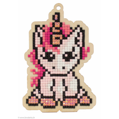 Wizardi, kit diamant licorne Pink Unicorn (WIWW338)