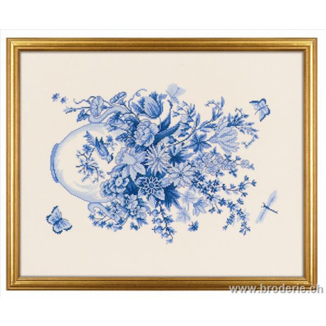 Eva Rosenstand, kit Fleurs bleues dans vase (EV12-646)