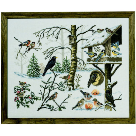 Eva Rosenstand, kit oiseaux en hiver (EV12-651)