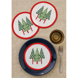 Permin, kit 3 pièces déco table sapins (PE15-3202)