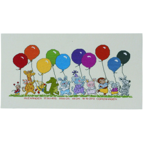 Permin, kit Animaux et balloons (PE92-0396)