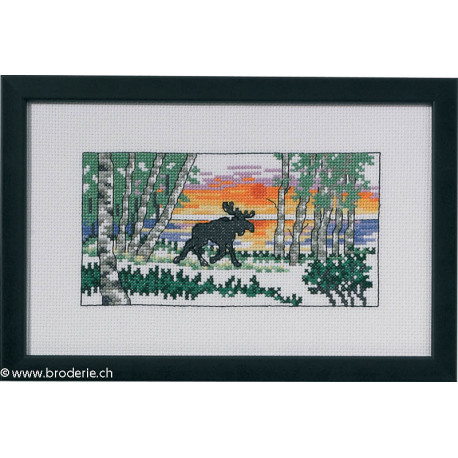 Permin, kit caribou dans paysage (PE92-3182)