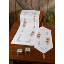 Permin, kit chemin de table roses (PE63-7872)