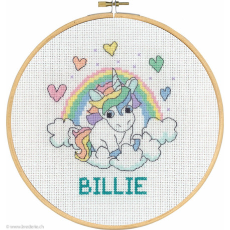 Permin, kit facile naissance licorne Billie dans son nuage (PE92-0744)