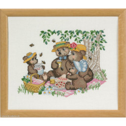 Permin, kit famille ours en pic-nic (PE92-5124)