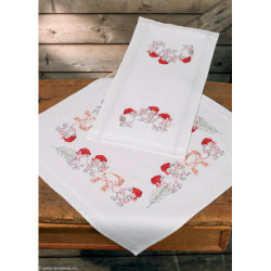 Permin, kit imprimé nappe 3 lutins de Noël (PE27-0615)