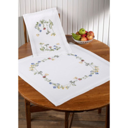 Permin, kit imprimé nappe Fleurs au printemps (PE27-7866)