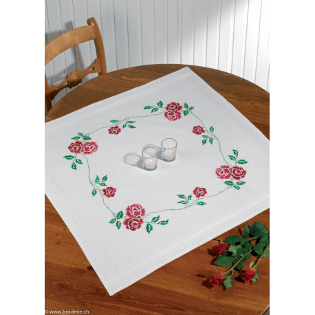 Permin, kit imprimé nappe Roses (PE27-7803)