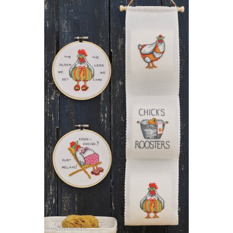 Permin, kit porte rouleaux papier de toilette poules (PE41-2407)