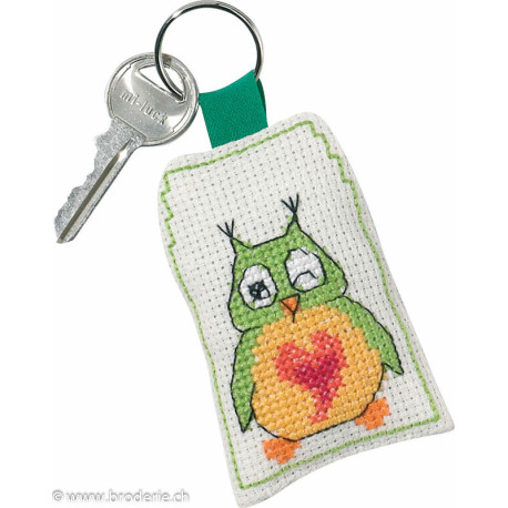 Permin, kit porte-clefs chouette verte (PE11-4319)