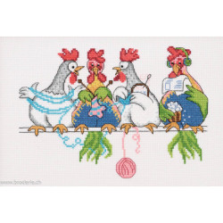 Permin, kit poules au tricot (PE92-3119)