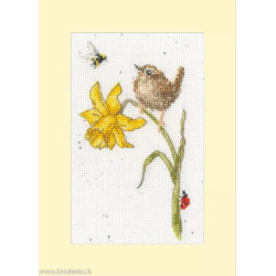 Bothy Threads, kit carte de vœux The Birds And The Bees (BOXGC43)