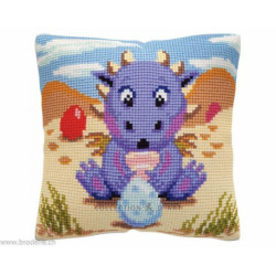 Collection d'Art, kit coussin points comptés Dragon violet (CADE5494CC)