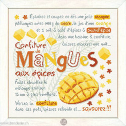 LiliPoints, Grille Gourmandise - Confiture de mangues (G051)