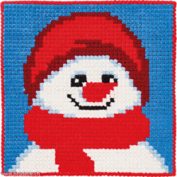 Permin, kit enfant canevas peint big snowman (PE9390)