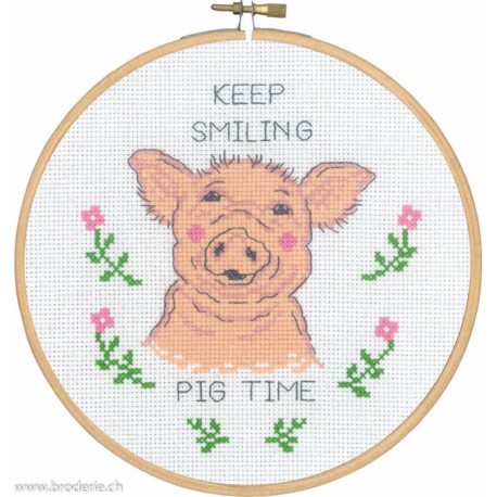 Permin, kit Keep smiling Pig time (PE13-4156)