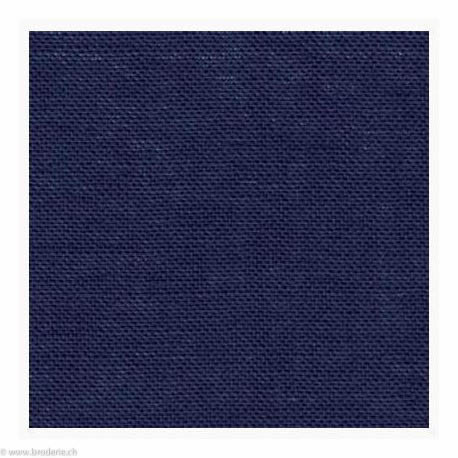 Zweigart, Lin Belfast 12.6 fils/cm bleu foncé (3609-589)