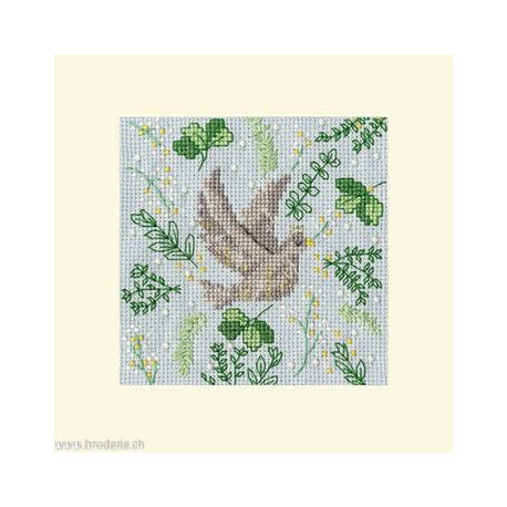 Bothy Threads, kit carte de voeux Scandi Dove (BOXMAS60)