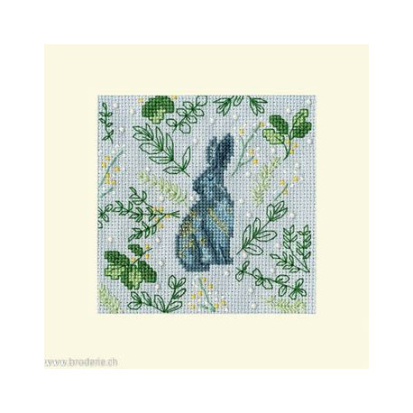 Bothy Threads, kit carte de voeux Scandi Hare (BOXMAS61)