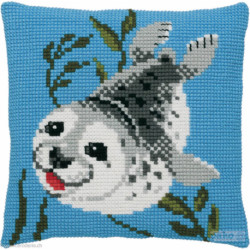 Pako, kit coussin au point de croix Lion de mer (PA003.204)