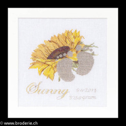 Thea Gouverneur, kit Birth Sampler Sunny (G0507)