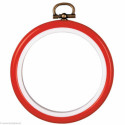 Vervaco, cadre plastique rond rouge 7.5cm (PN0009439)