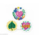 Collection d'Art, kit diamant 3 stickers amour cœur (CADEDCS008)