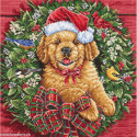 LetiStitch, kit Christmas Puppy (SLETIL8053)