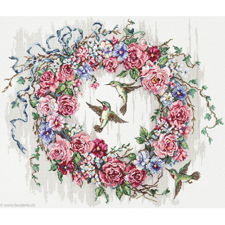 LetiStitch, kit Hummingbird Wreath (SLETI990)