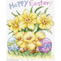 LetiStitch, kit Three Chicks with Daffodils and Egg (SLETIL8059)