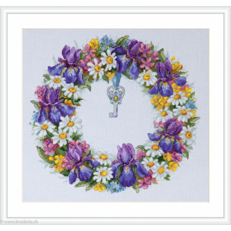 Merejka, kit Wreath with Irises (MEK-108)