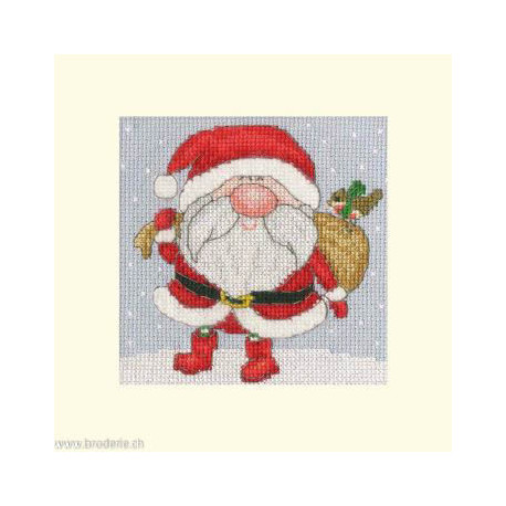 Bothy Threads, kit carte de voeux - Jolly Santa (BOXMAS71)