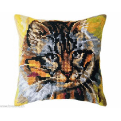 Collection d'Art, kit coussin Chat tigré (CADE5481)