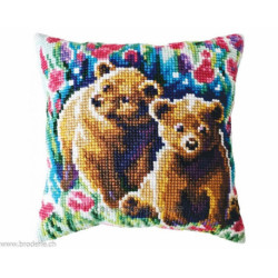 Collection d'Art, kit coussin oursons bruns (CADE5478)