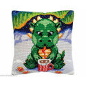 Collection d'Art, kit coussin points comptés Dragon vert (CADE5492CC)