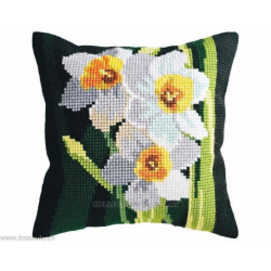 Collection d'Art, kit coussin points comptés Narcisses (CADE5484CC)