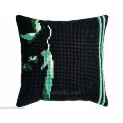 Collection d'Art, kit coussin Silhouette de chat noir (CADE5483)