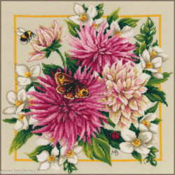 Lanarte, kit Marjolein Bastin Dahlia de soie rose (LA0207467)