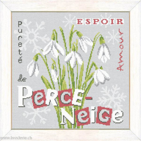 LiliPoints, Grille Côté jardin - Perce-neige (J023)