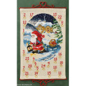 Permin, kit facile calendrier de l'Avent Santa Claus with a basket of apple (PE34-4214)